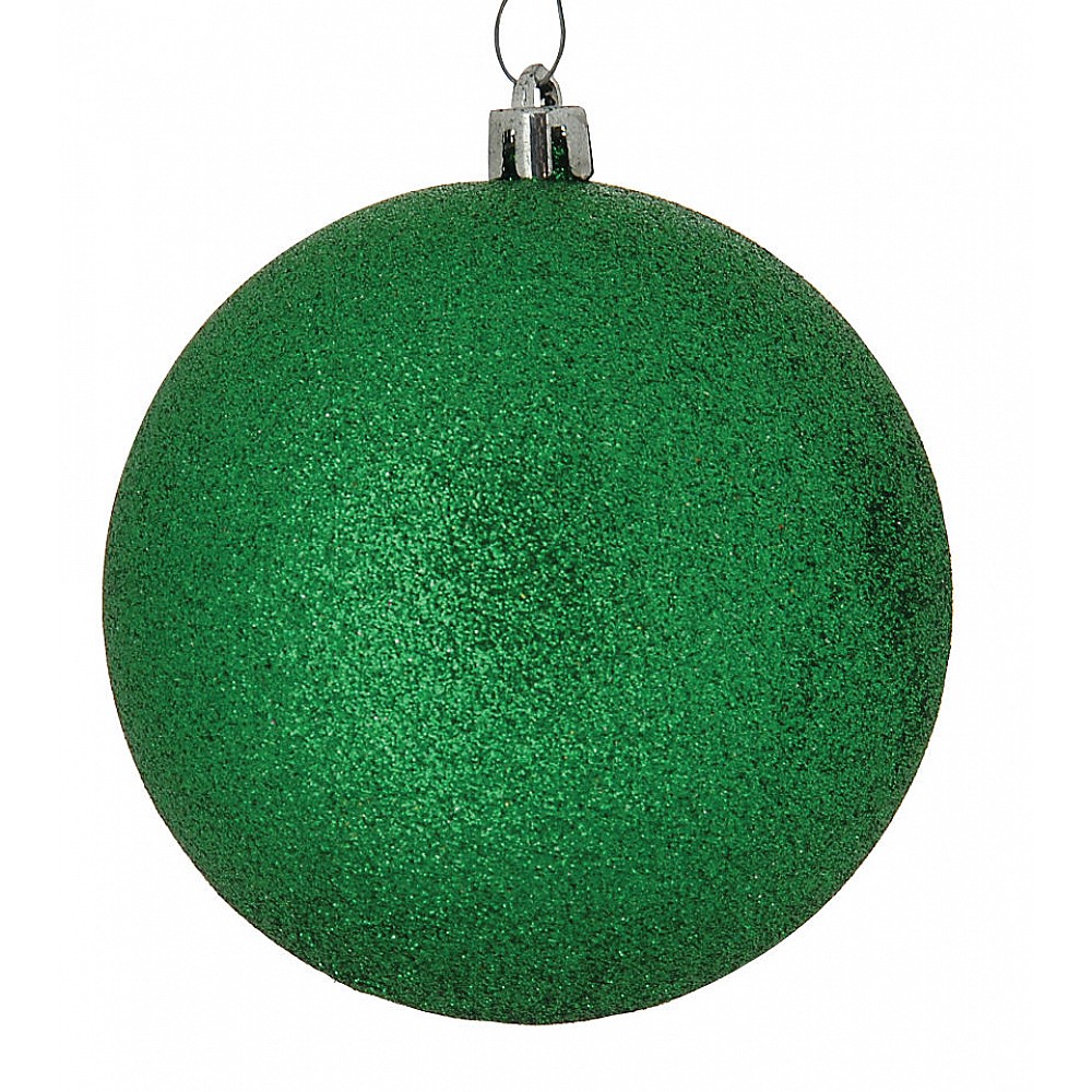 Πράσινη Πλαστική Χριστουγεννιάτικη Μπάλα Με Γκλίτερ 4cm, Lianos