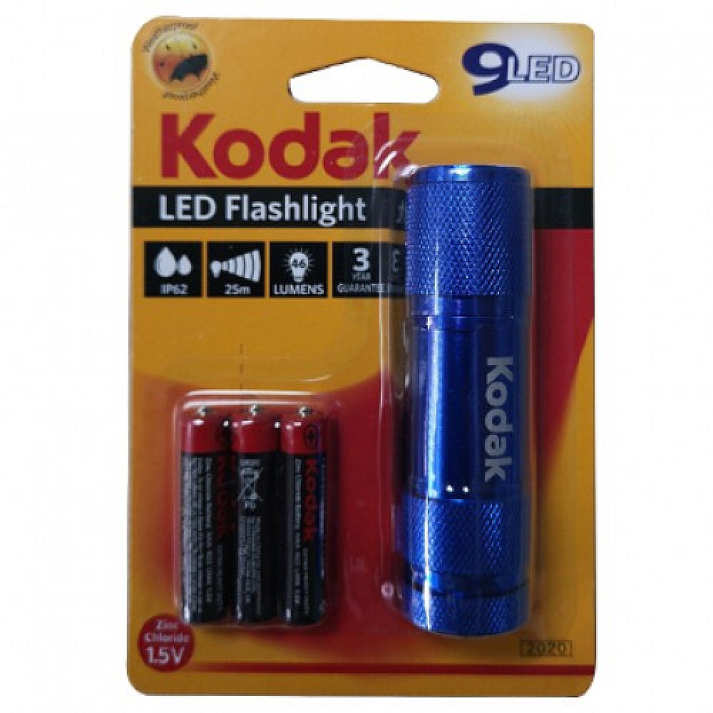 30412453 KODAK ΦΑΚΟΣ 9 LED ΜΠΛΕ  ΜΕ ΜΠΑΤΑΡΙΕΣ 3xΑΑΑ