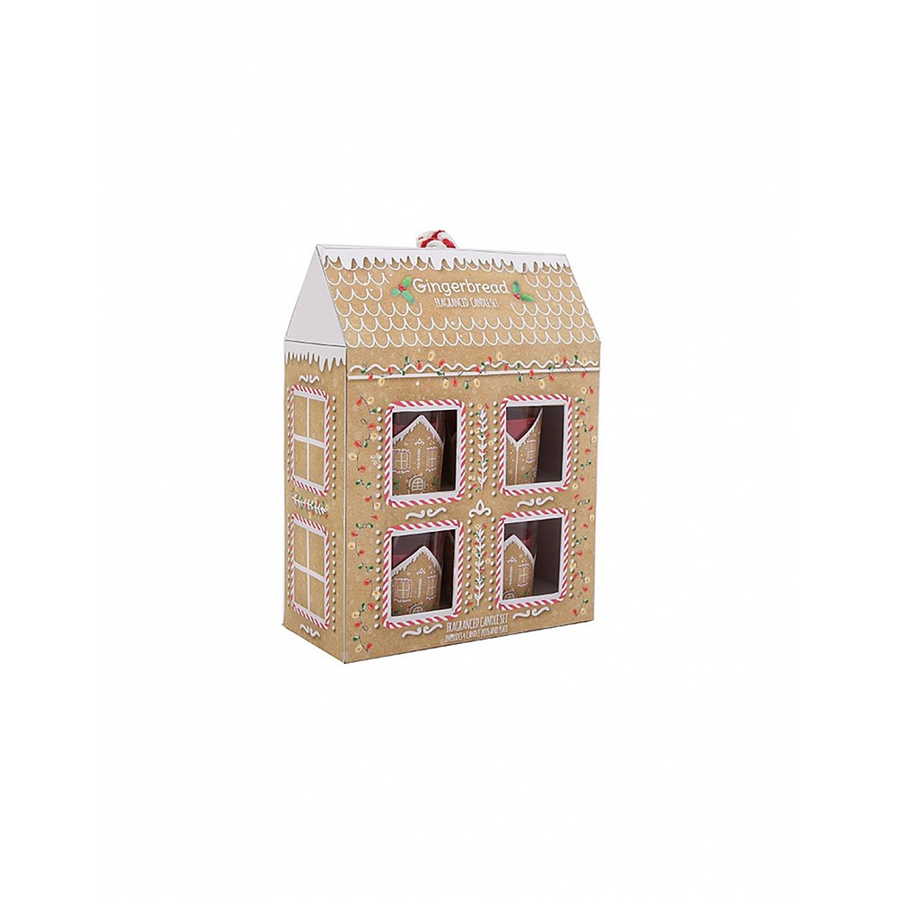 Σετ ποτήρια με κερί gingerbread σχέδιο/α Σετ ποτήρια με κερί gingerbread σχέδιο/α