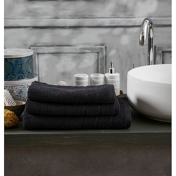 Πετσέτα Μονόχρωμη Lovable - Black, Σώματος 80x150