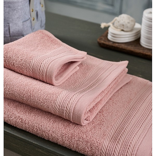 Πετσέτα Μονόχρωμη New Cotton Series - Powder, Προσώπου 50x90