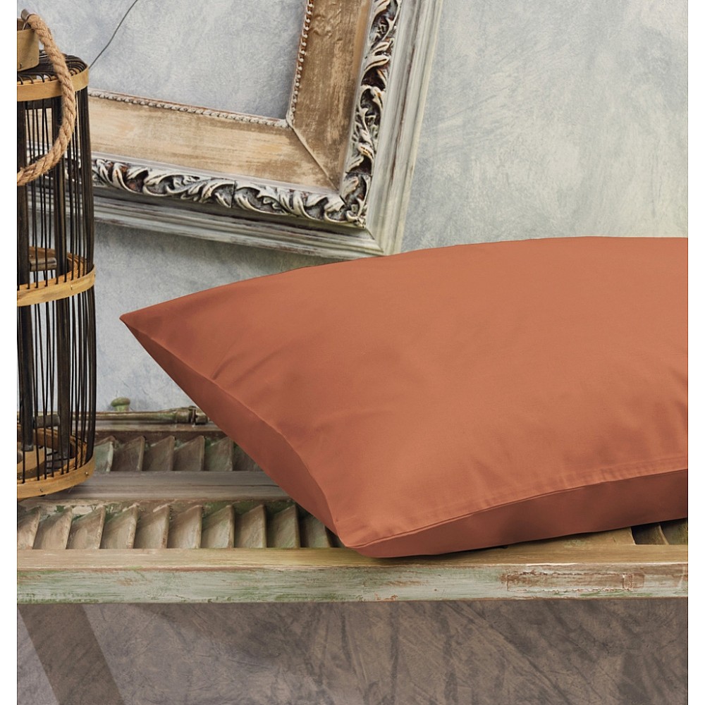 Μαξιλαροθήκες Μονόχρωμες Power Nap Premium - Brown, 50x70