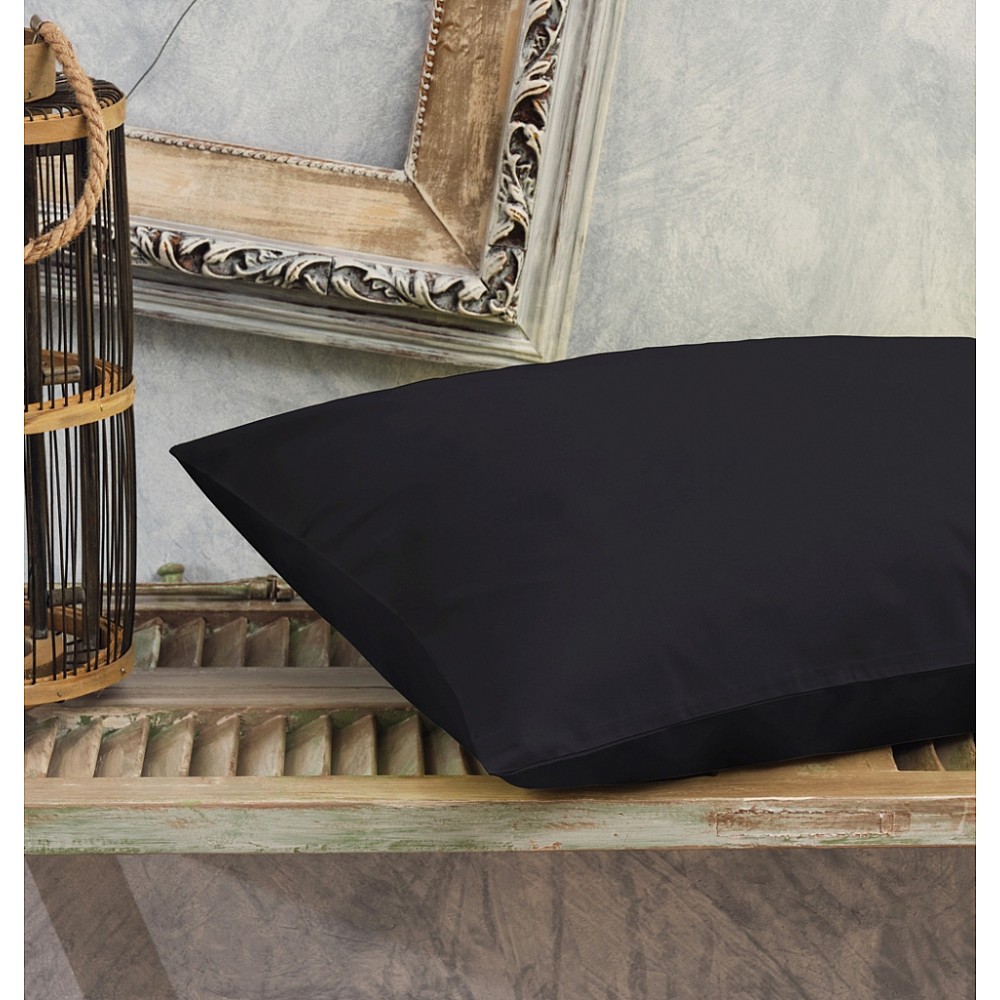 Μαξιλαροθήκες Μονόχρωμες Power Nap Premium - Black, 50x70