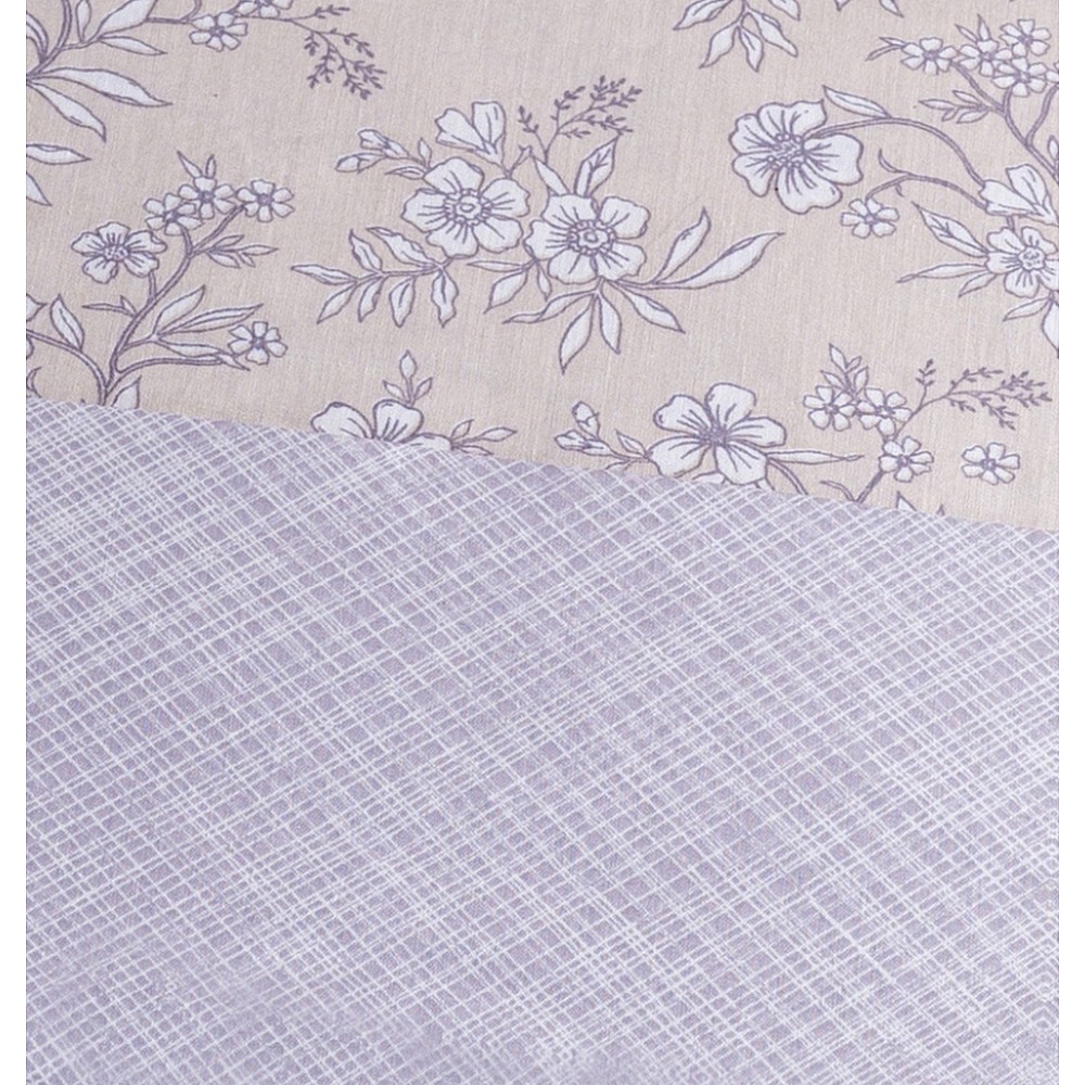 Σεντόνια Σετ "Luna" Fiori Beige - Υπέρδιπλο (2x 235×265 + 2 μαξ. 50×70)