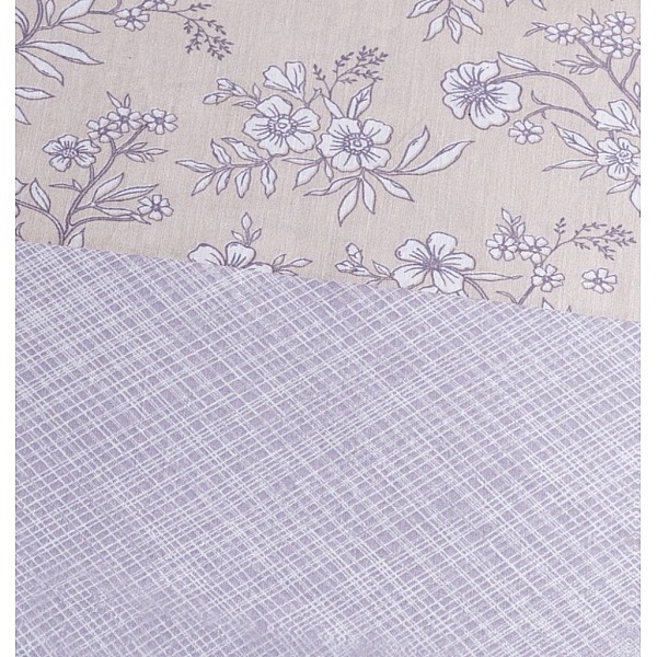 Σεντόνια Σετ "Luna" Fiori Beige - Υπέρδιπλο (2x 235×265 + 2 μαξ. 50×70)