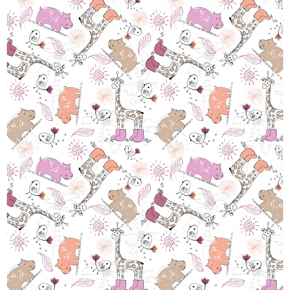 Σεντόνια Σετ Jungle Pink - 125x175(x2)+30x40(x1)