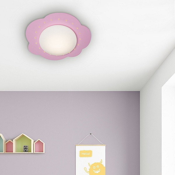 Φωτιστικό Οροφής LED Ροζ Cloud