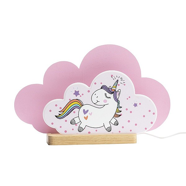 Πορτατίφ LED Σύννεφο Ροζ Μονόκερος Unicorn Fairytale Babsy