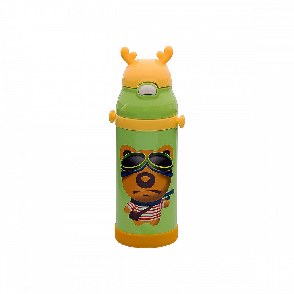 ΘΕΡΜΟΣ ΠΑΙΔΙΚΟ ANIMALS ΑΝΟΞΕΙΔΩΤΟ 350ml BEAR GREEN 01-10973