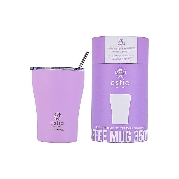 ΘΕΡΜΟΣ COFFEE MUG SAVE THE AEGEAN 350ml LAVENDER PURPLE 01-12090