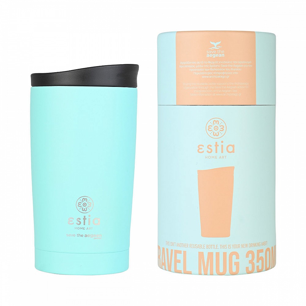 ΘΕΡΜΟΣ TRAVEL MUG SAVE THE AEGEAN 350ml BERMUDA GREEN 01-20385