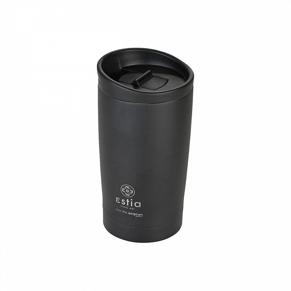 ΘΕΡΜΟΣ TRAVEL MUG SAVE THE AEGEAN 350ml MIDNIGHT BLACK 01-20361