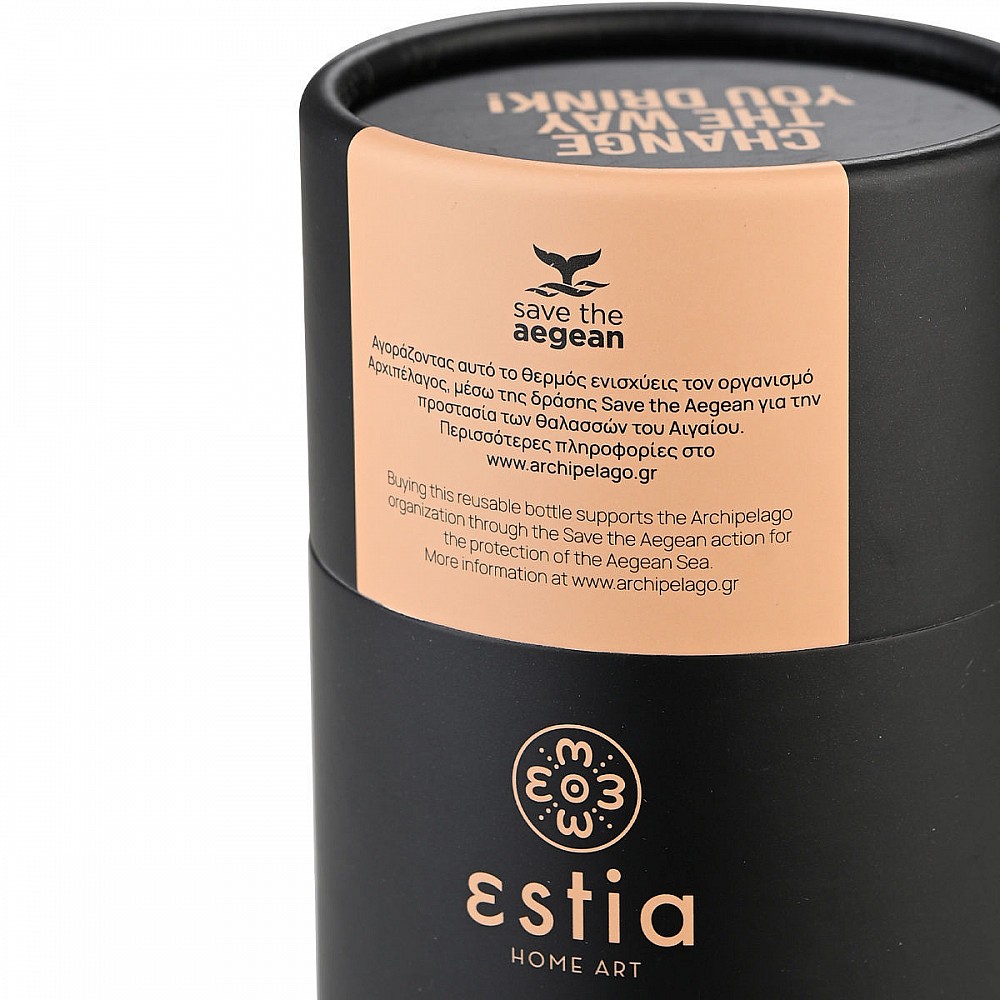 ΘΕΡΜΟΣ TRAVEL MUG SAVE THE AEGEAN 350ml MIDNIGHT BLACK 01-20361