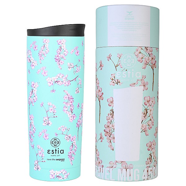 ΘΕΡΜΟΣ TRAVEL MUG SAVE THE AEGEAN 500ml BLOSSOM GREEN 01-20422