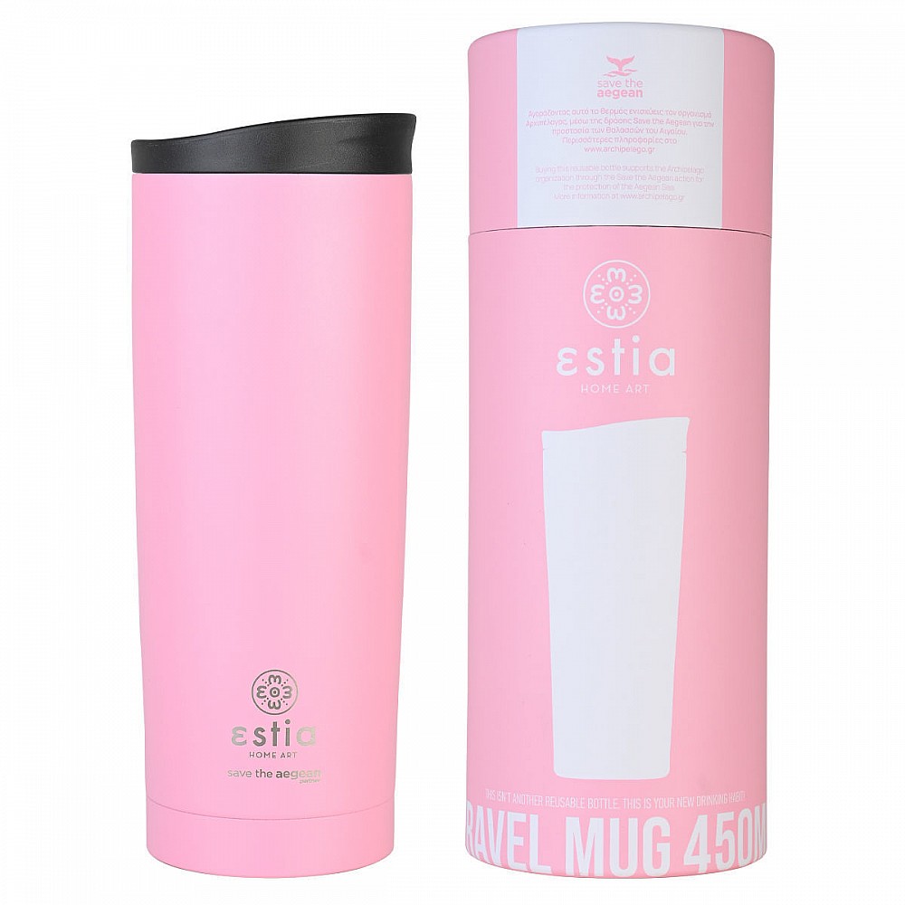 ΘΕΡΜΟΣ TRAVEL MUG SAVE THE AEGEAN 500ml BLOSSOM ROSE 01-20354