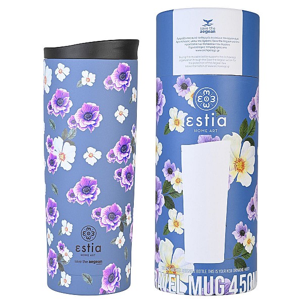 ΘΕΡΜΟΣ TRAVEL MUG SAVE THE AEGEAN 500ml GARDEN BLUE 01-20415