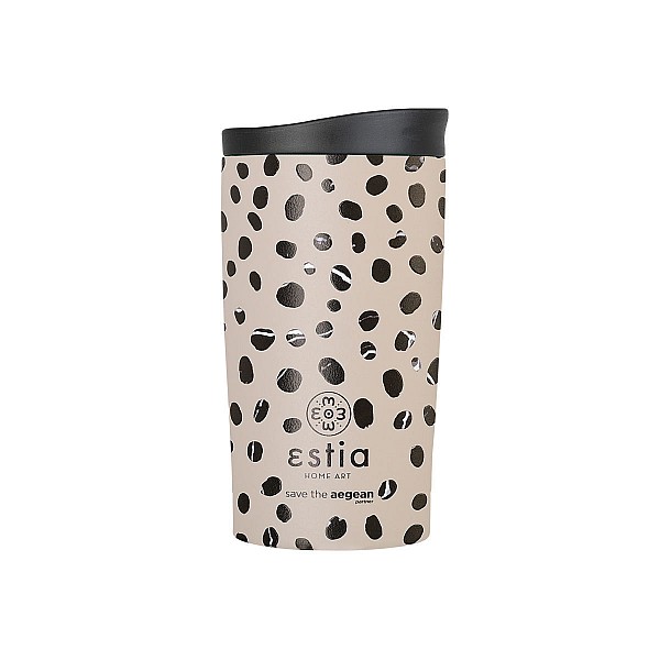 ΘΕΡΜΟΣ TRAVEL MUG SAVE THE AEGEAN 350ml LEOPARD TAUPE 01-25663