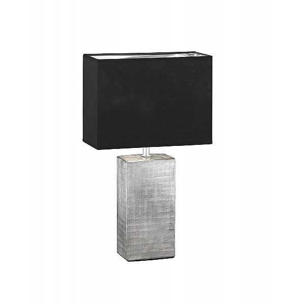 Επιτραπέζιο Φωτιστικό Candes Ασημί-Μαύρο 30x13 H50