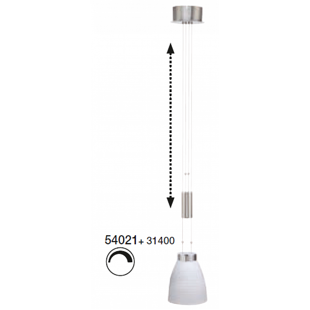 Shade Όπαλ Brushed Φ16 για τη σειρά m6 - Medium1 LED