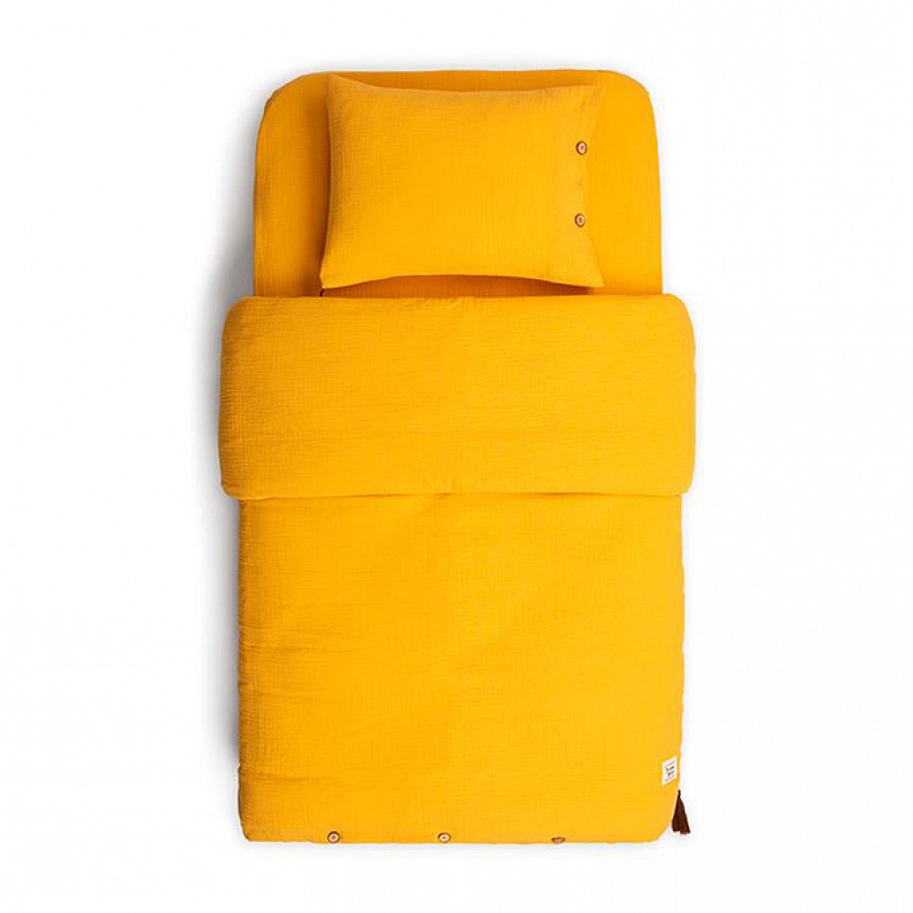 Σετ Παπλωματοθήκη κούνιας 2τμχ FUNNA BABY Marigold Mustard 100x150