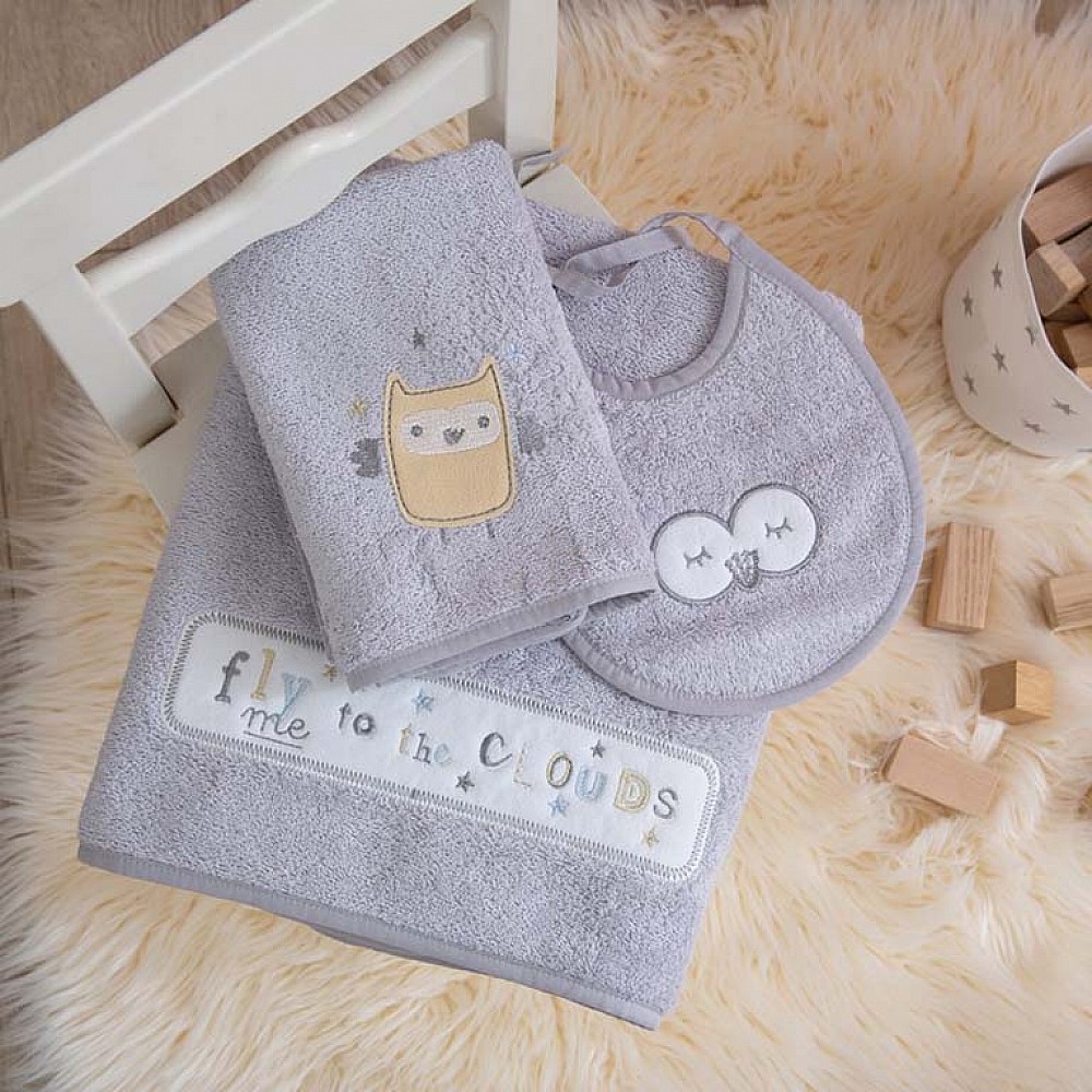 Βρεφικές Πετσέτες (Σετ 3τμχ) FUNNA BABY Owlet (40x60 + 70x140) Βρεφικές Πετσέτες (Σετ 3τμχ) FUNNA BABY Owlet (40x60 + 70x140)