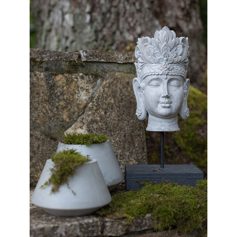 SHRIDEVI ΔΙΑΚΟΣΜΗΤΙΚΟ TOTEM 18x15x36 POLYRESIN ΛΕΥΚΟ ΑΝΤΙΚΕ ΜΑΥΡΟ INTHEBOX