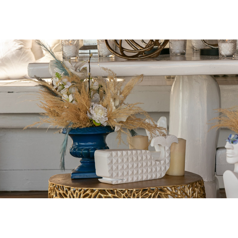 PISTRIS ΔΙΑΚΟΣΜΗΤΙΚΟ ΨΑΡΙ 40x11x18 POLYRESIN ΛΕΥΚΟINTHEBOX
