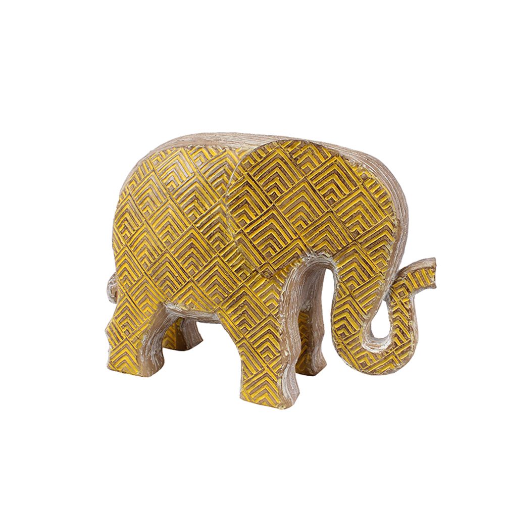 AFRICANA 1 ΔΙΑΚΟΣΜΗΤΙΚΟ ΕΛΕΦΑΝΤΑΣ 25x11x18 POLYRESIN ΚΙΤΡΙΝΟINTHEBOX