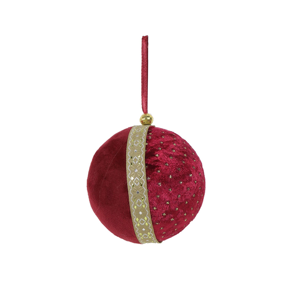 GLAM RED ΧΡΙΣΤΟΥΓΕΝΝΙΑΤΙΚΗ ΜΠΑΛΑ 10x10x10 POLYFOAM ΚΟΚΚΙΝΟ ΧΡΥΣΟ ΥΦΑΣΜΑ INTHEBOX