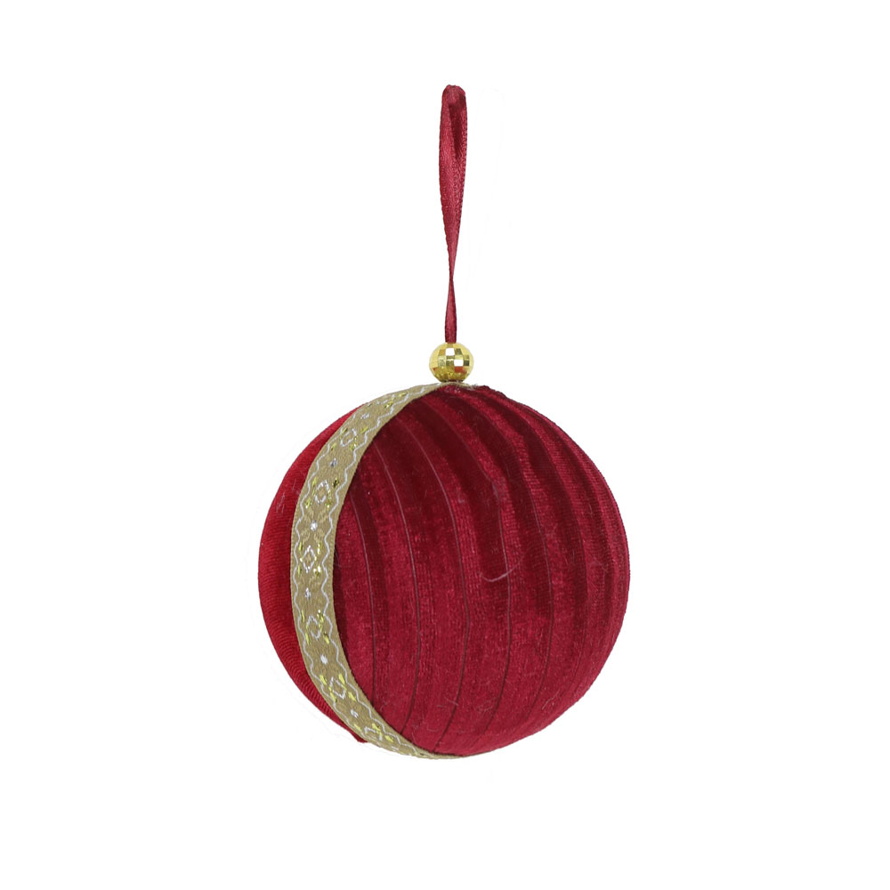 GLAM RED ΧΡΙΣΤΟΥΓΕΝΝΙΑΤΙΚΗ ΜΠΑΛΑ 10x10x10 POLYFOAM ΚΟΚΚΙΝΟ ΧΡΥΣΟ ΥΦΑΣΜΑ INTHEBOX