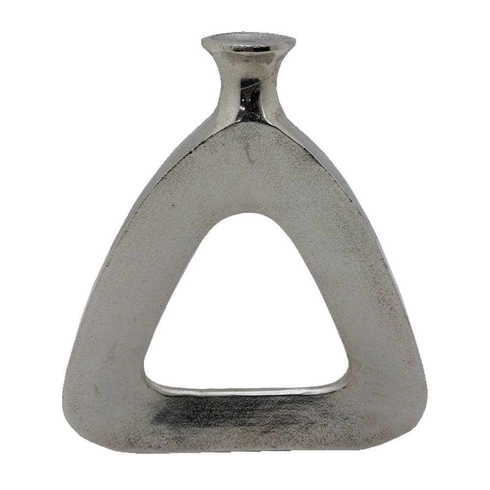 ABSTRACT TRIANGLE ΒΑΖΟ ΑΛΟΥΜΙΝΙΟ SILVER NICKEL 33x5x38INTHEBOX