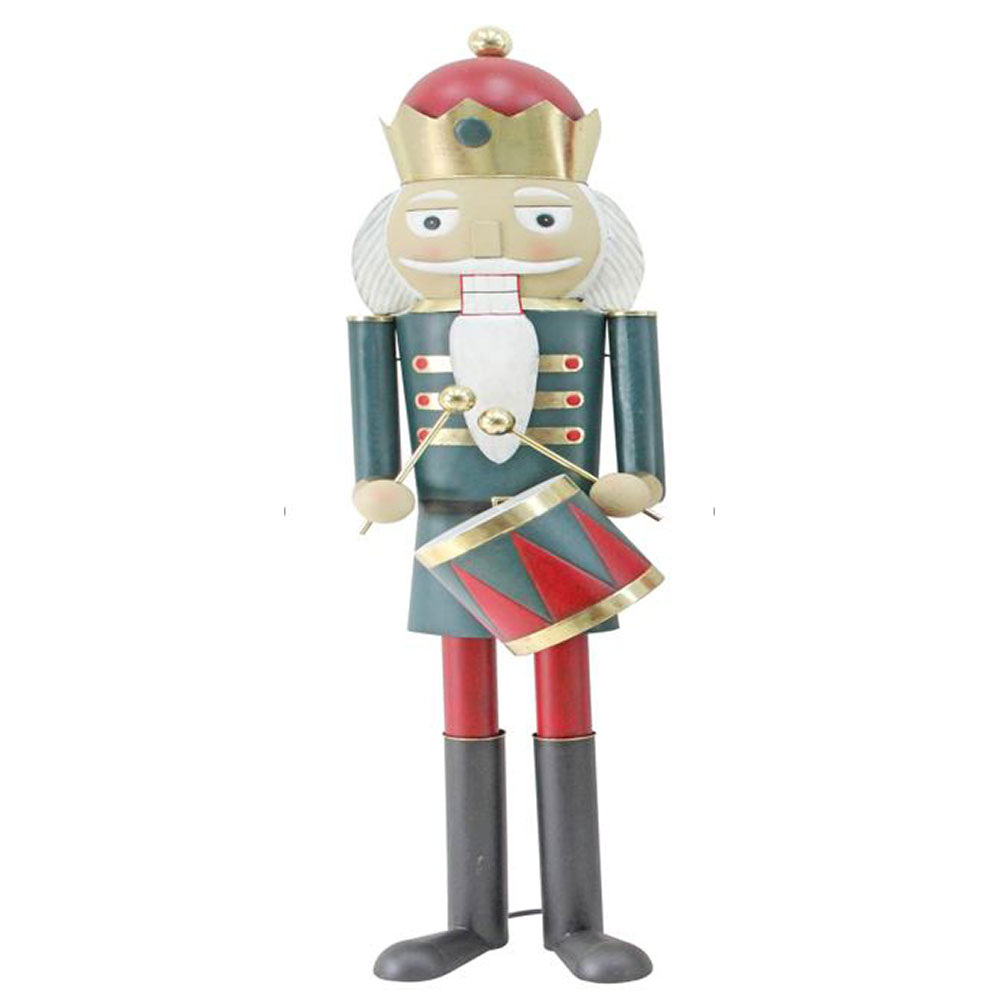 NUTCRACKER ΧΡΙΣΤΟΥΓΕΝΝΙΑΤΙΚΟ ΔΙΑΚΟΣΜΗΤΙΚΟ ΚΑΡΥΟΘΡΑΥΣΤΗΣ 44x50x175 ΜΕΤΑΛΛΟ ΠΡΑΣΙΝΟ ΚΟΚΚΙΝΟ INTHEBOX