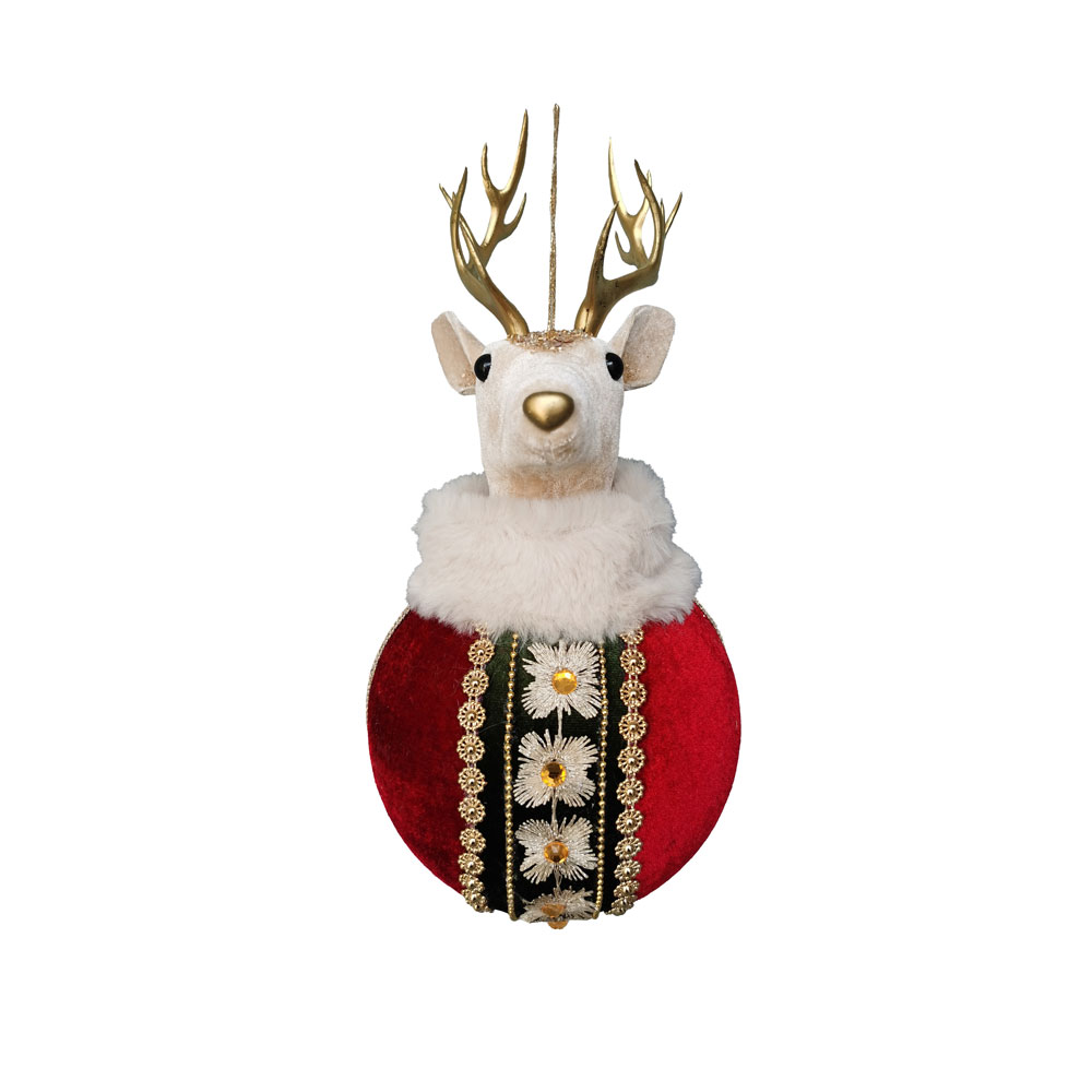 ROYAL DEER ΧΡΙΣΤΟΥΓΕΝΝΙΑΤΙΚΗ ΜΠΑΛΑ ΤΑΡΑΝΔΟΣ 14x14x34 FOAM ΠΟΛΥΧΡΩΜΟ ΒΕΛΟΥΔΟ INTHEBOX