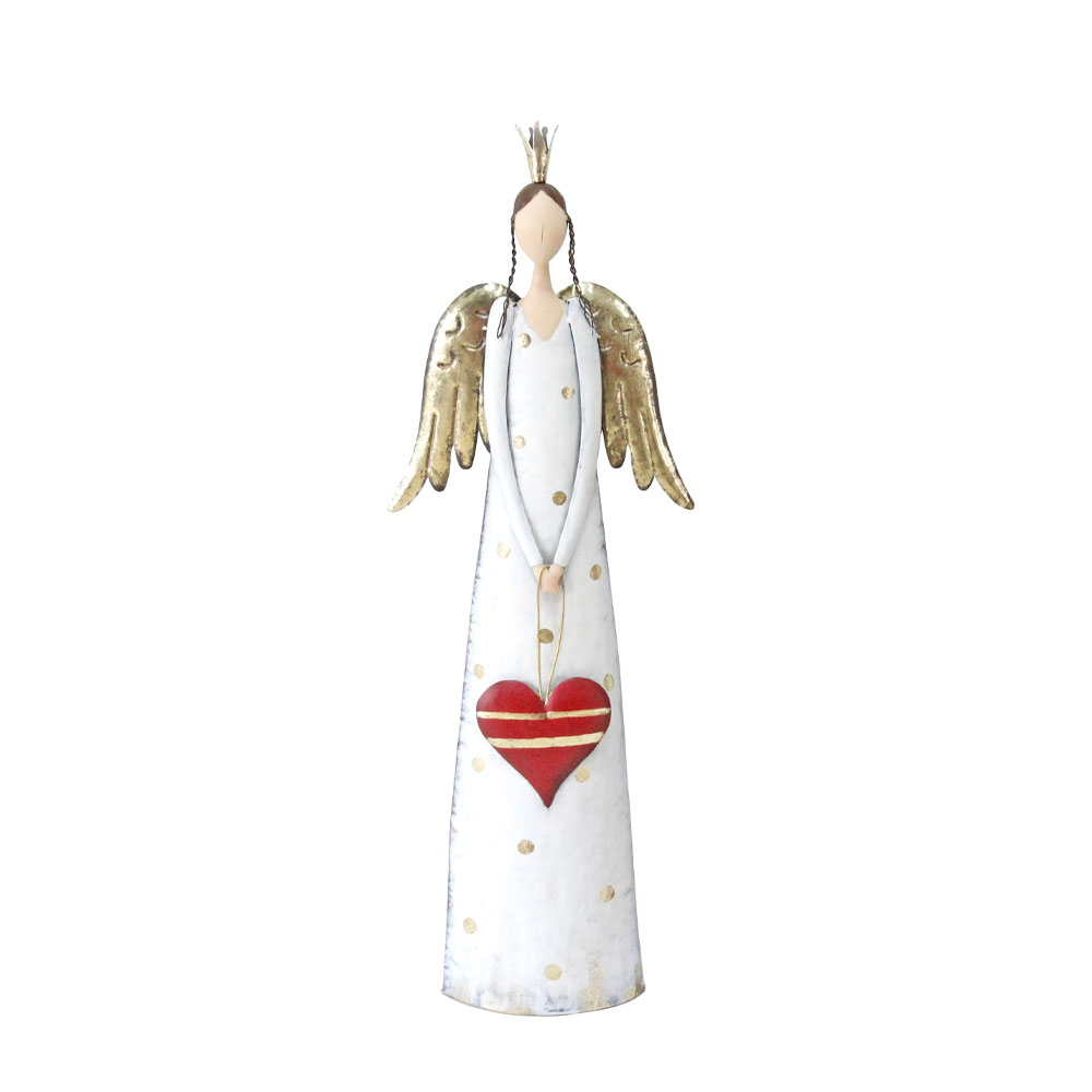 ANGEL BEAUTY ΧΡΙΣΤΟΥΓΕΝΝΙΑΤΙΚΟ ΔΙΑΚΟΣΜΗΤΙΚΟ ΑΓΓΕΛΟΣ 26x11x80 ΜΕΤΑΛΛΟ ΛΕΥΚΟ ΧΡΥΣΟ ΚΟΚΚΙΝΟ INTHEBOX