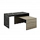 LIBERTA PETRA DUO COFFEE TABLE ΠΕΤΡΑ SONOMA ΣΚΟΥΡΟ 90x45x45