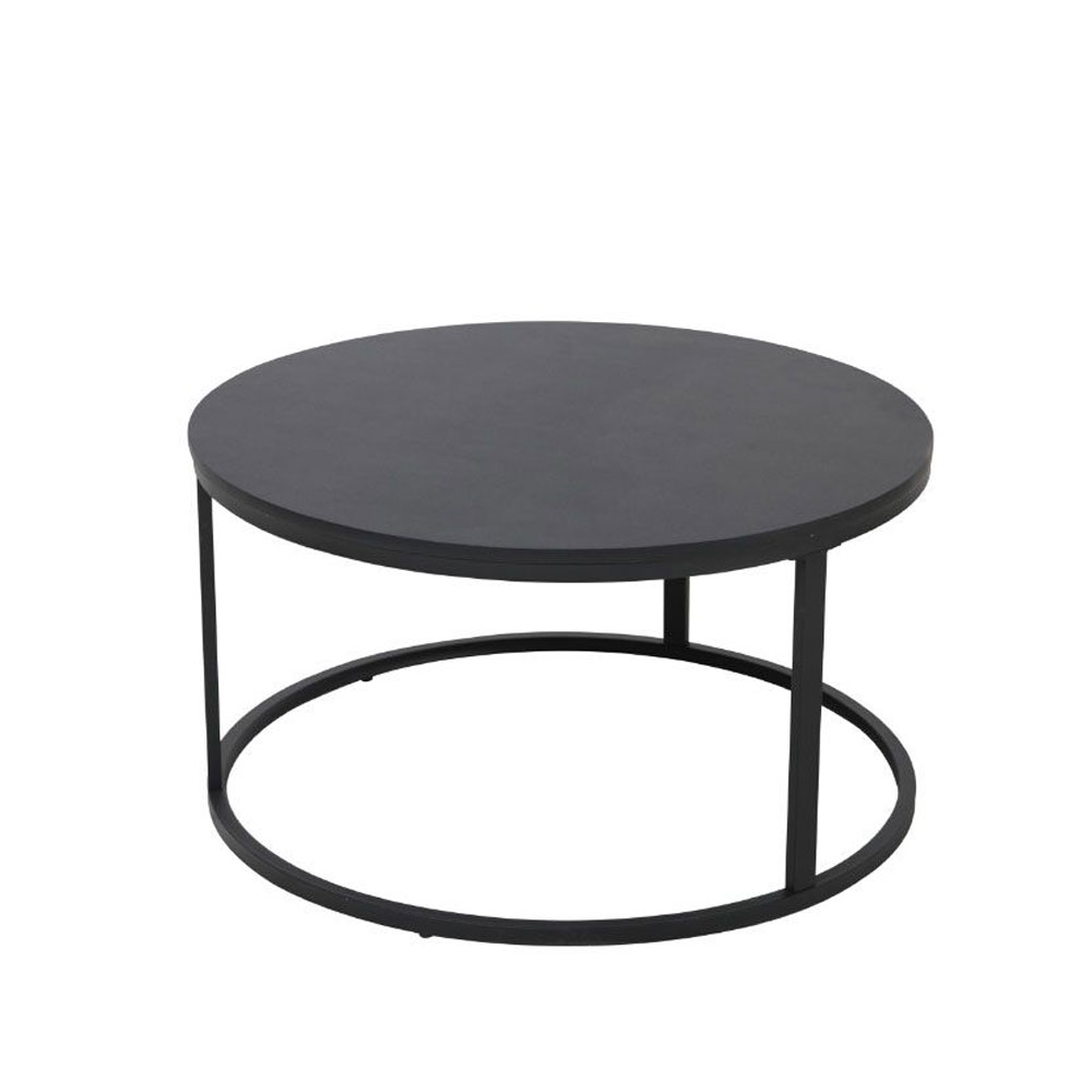 LIBERTA TONDO COFFEE TABLE ΜΑΥΡΟ 80x80x40