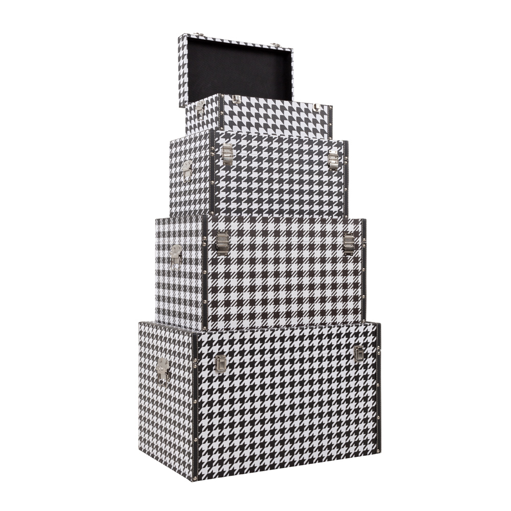 LIBERTA FERRE ΜΠΑΟΥΛΑ SET 4ΤΕΜ ΜΑΥΡΟ ΛΕΥΚΟ 64x40x40