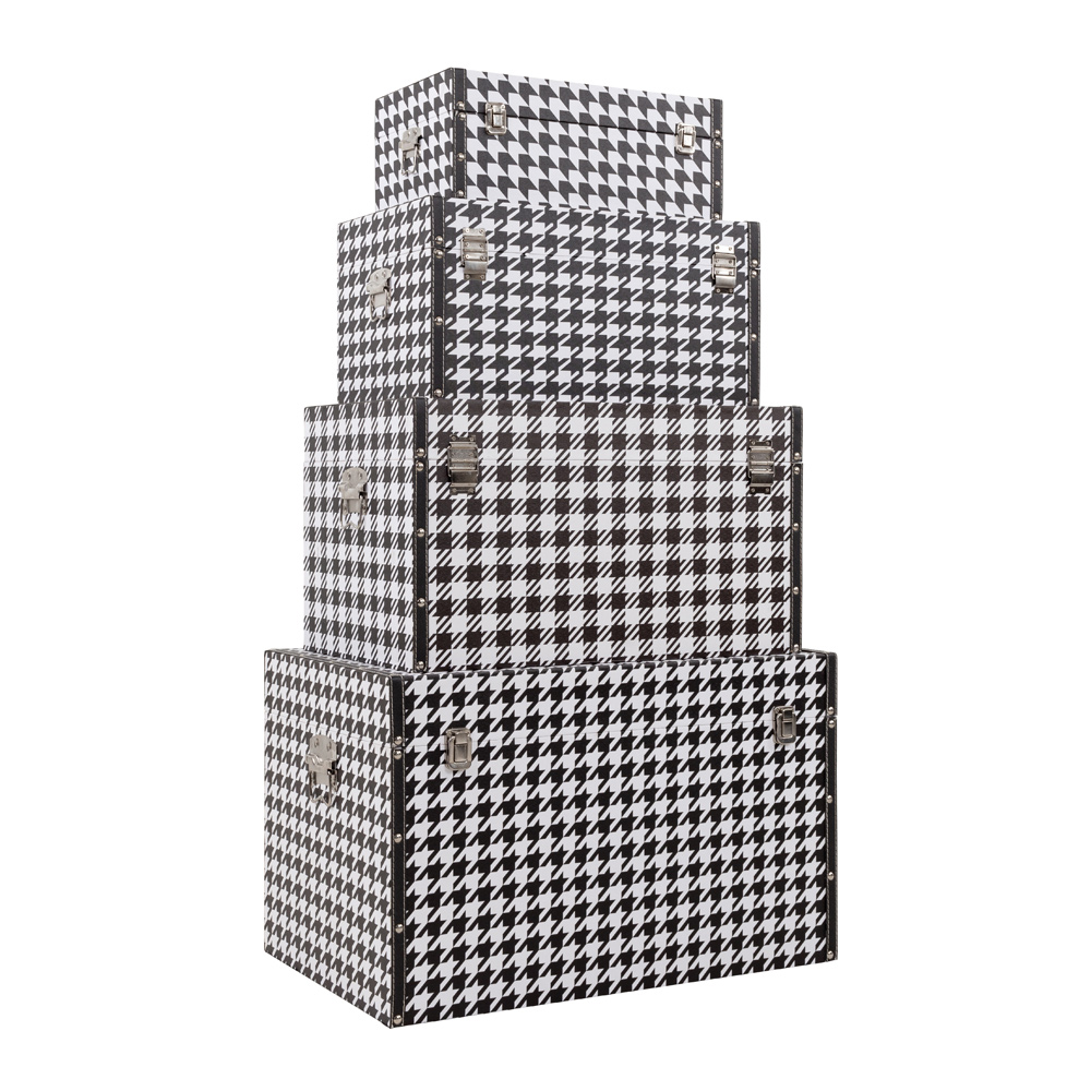 LIBERTA FERRE ΜΠΑΟΥΛΑ SET 4ΤΕΜ ΜΑΥΡΟ ΛΕΥΚΟ 64x40x40