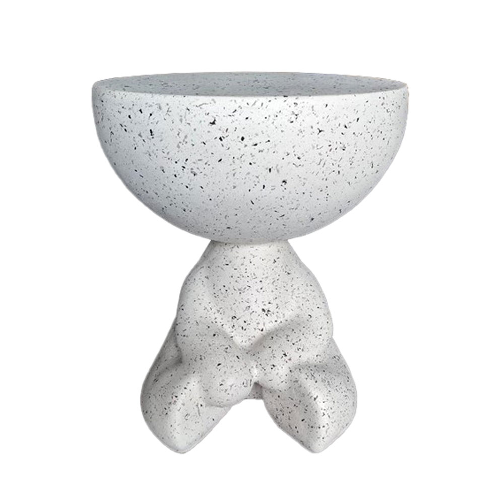 LIBERTA BEAR SIDE TABLE TERRAZZO 38x38x43