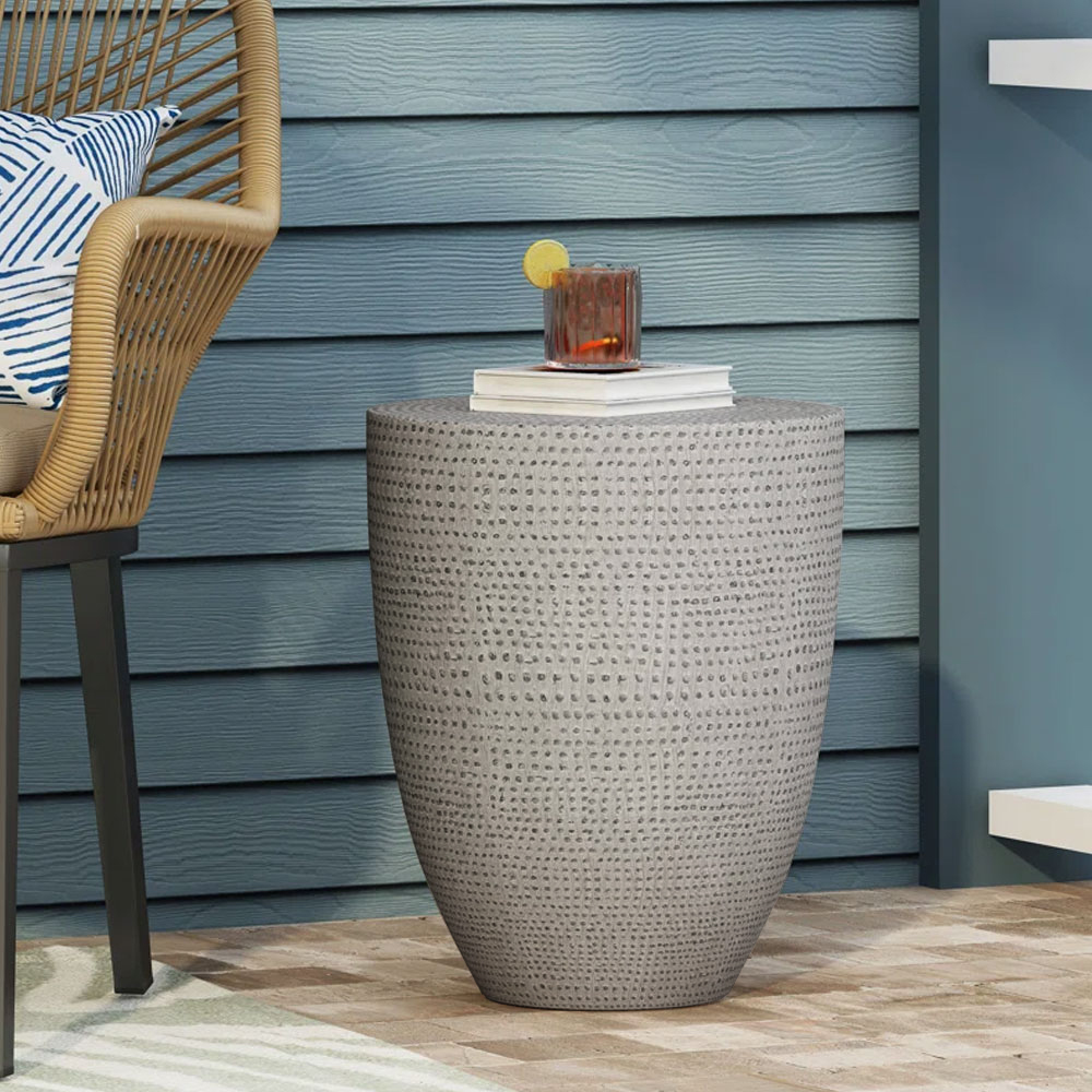 LIBERTA AFRICA SIDE TABLE ΓΚΡΙ 36x36x45