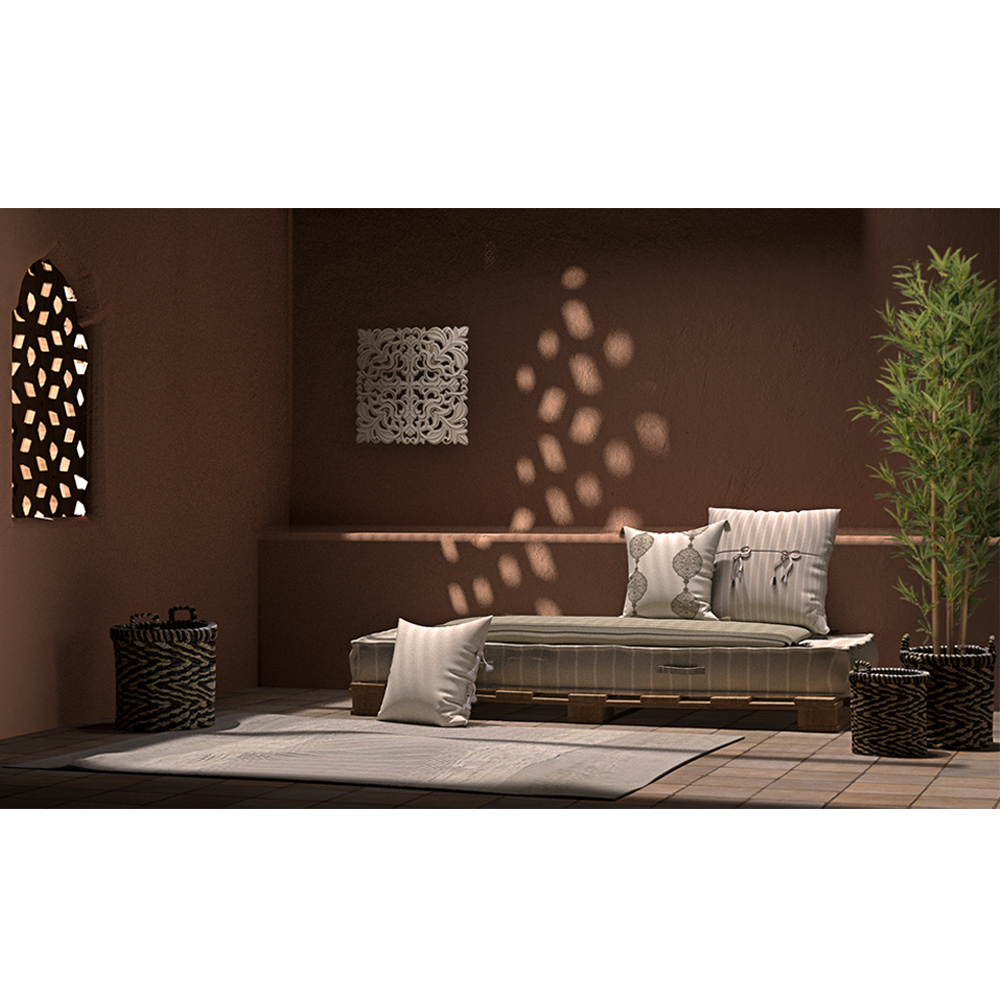 LIBERTA MAROCAIN ΣΤΡΩΜΑ BEIGE ΛΕΥΚΟ 90x200xH20cm