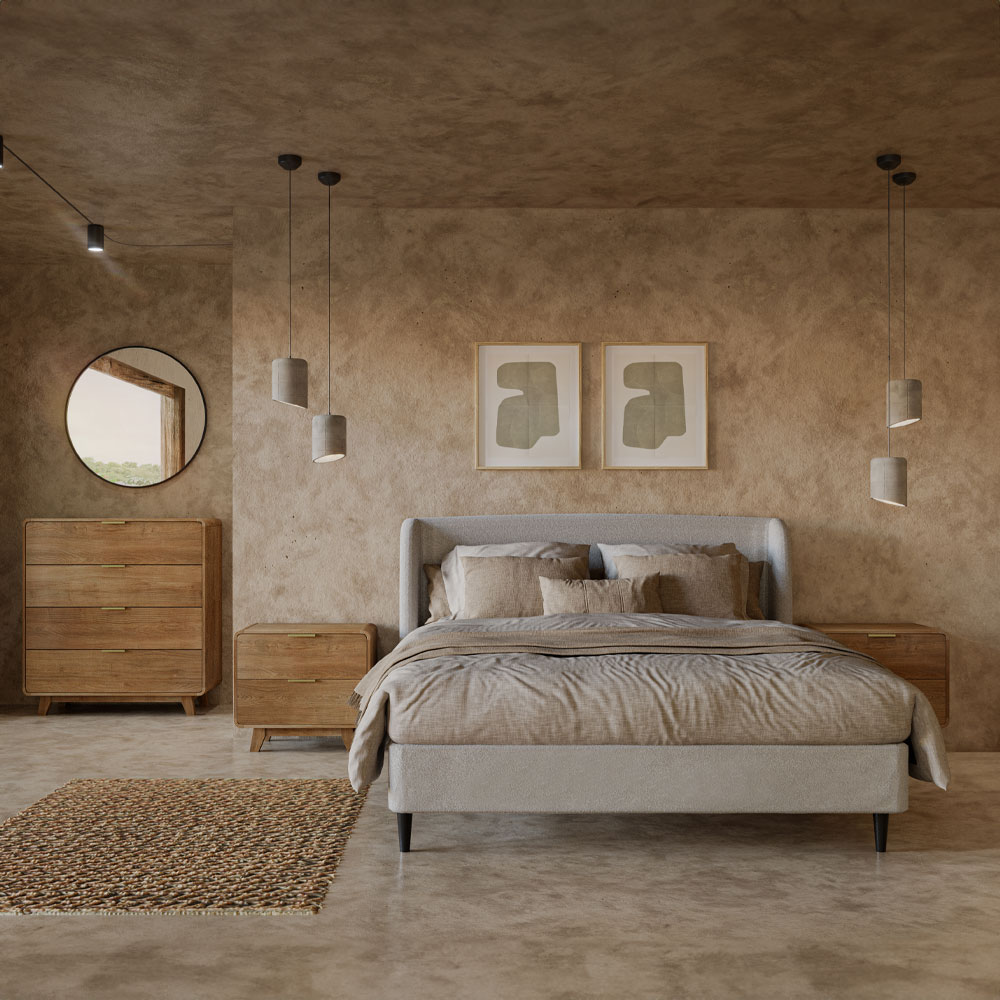 LIBERTA TEDDY ΚΡΕΒΑΤΙ (ΓΙΑ ΣΤΡΩΜΑ 160x200cm) ΓΚΡΙ ΑΝΟΙΧΤΟ 221x171.5x111
