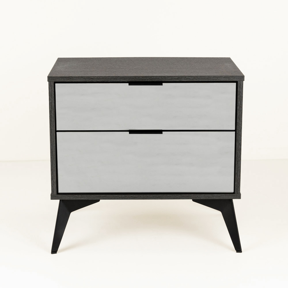 LIBERTA SPECCHIO ΚΟΜΟΔΙΝΟ 2ΣΥΡΤΑΡΙΑ ΜΑΥΡΟ OAK ΚΑΘΡΕΠΤΗΣ 58x39x55