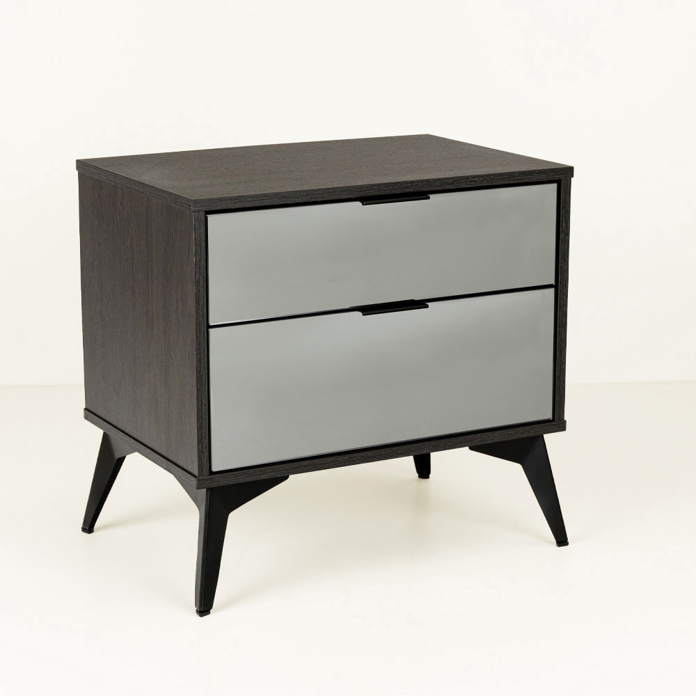 LIBERTA SPECCHIO ΚΟΜΟΔΙΝΟ 2ΣΥΡΤΑΡΙΑ ΜΑΥΡΟ OAK ΚΑΘΡΕΠΤΗΣ 58x39x55