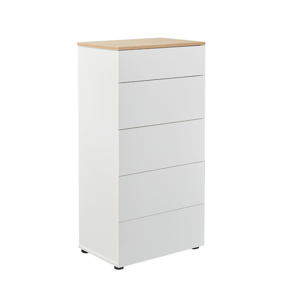 LIBERTA LUCIDO ΣΥΡΤΑΡΙΕΡΑ 5ΣΥΡΤΑΡΙΑ ΛΕΥΚΟ OAK ΦΥΣΙΚΟ 58x39x116.5