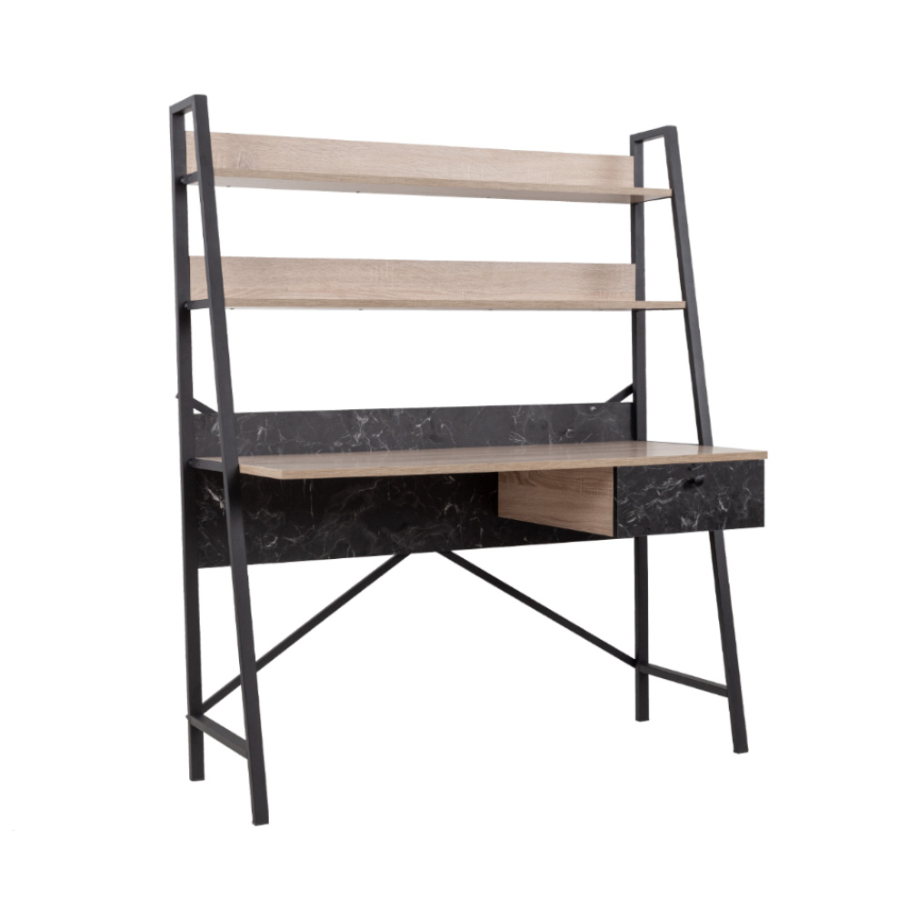 LIBERTA ATRIUM ΓΡΑΦΕΙΟ 1ΣΥΡΤΑΡΙ SONOMA ΜΑΥΡΟ ΠΕΤΡΑ 125x55x150