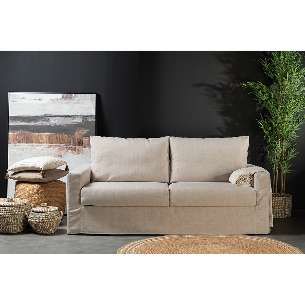 LIBERTA ITHAKI ΚΑΝΑΠΕΣ ΚΡΕΒΑΤΙ 3ΘΕΣΙΟΣ BEIGE HYGGE 06 190x94x90