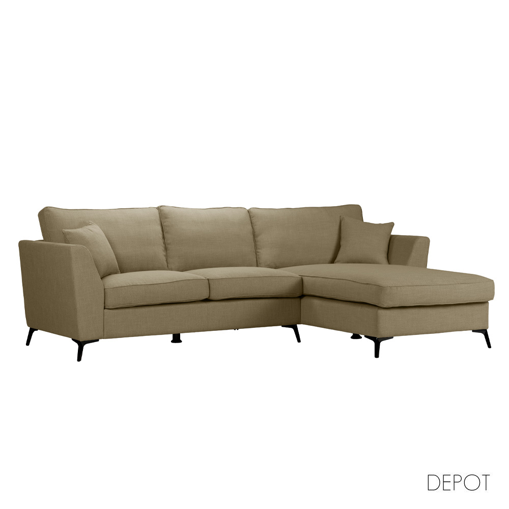LIBERTA BOEL ΚΑΝΑΠΕΣ ΓΩΝΙΑ ΔΕΞΙΑ BEIGE MEMORY 02 280x170x92