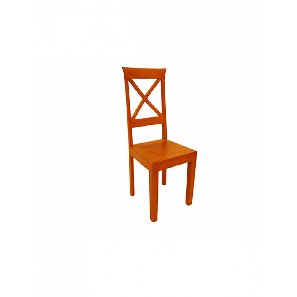 Καρέκλα ξύλο αντίκε καφέ 45x45x107εκ.