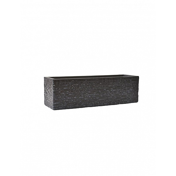 Ζαρντινιέρα fibreclay brick μαύρο χρ.  60x17x17